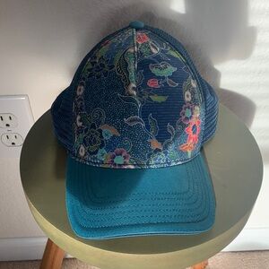 Prana La Viva Trucker Blue Floral Women's Hat